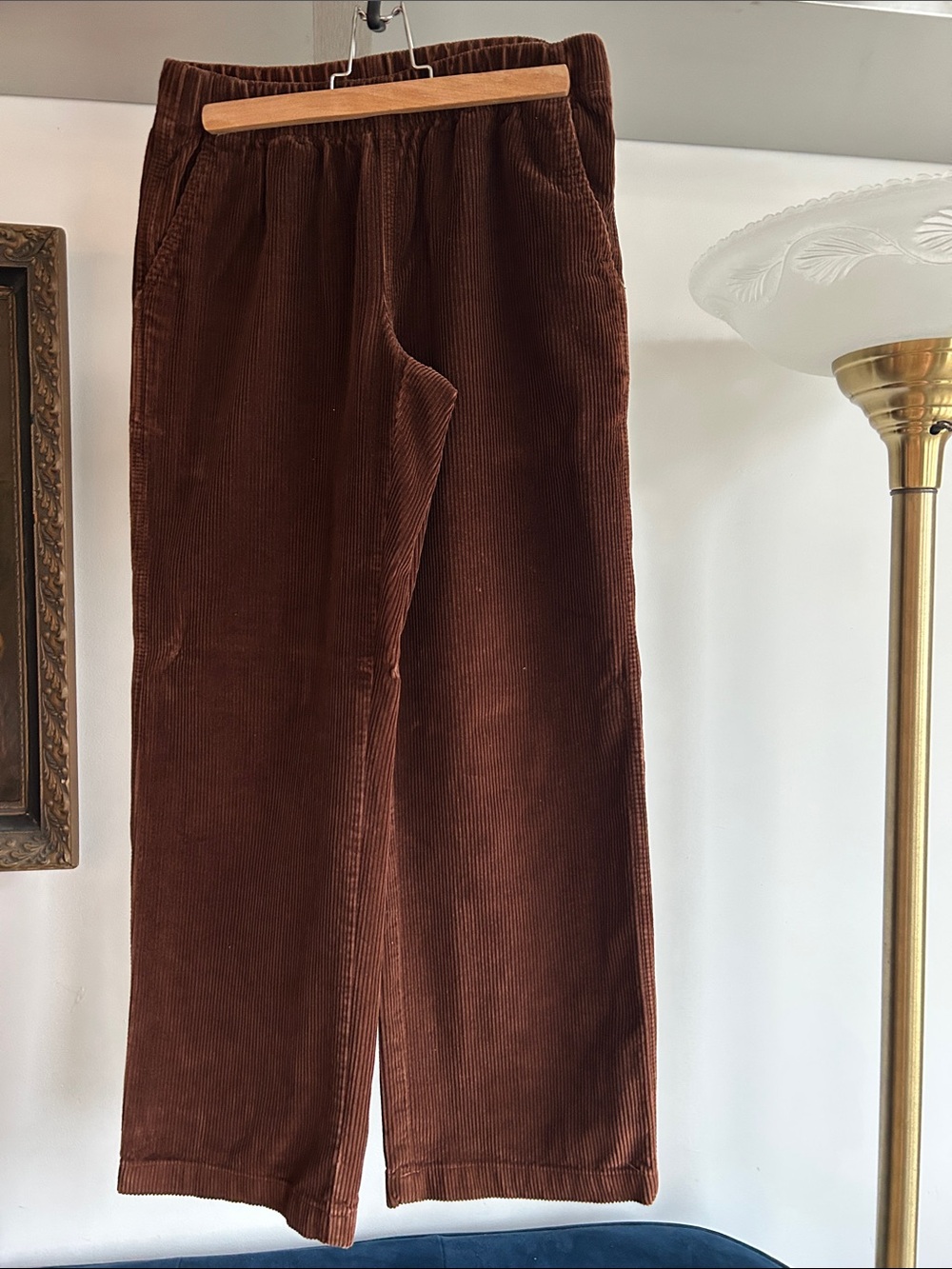 TNA Women's Corduroy Trousers in Rich Brown